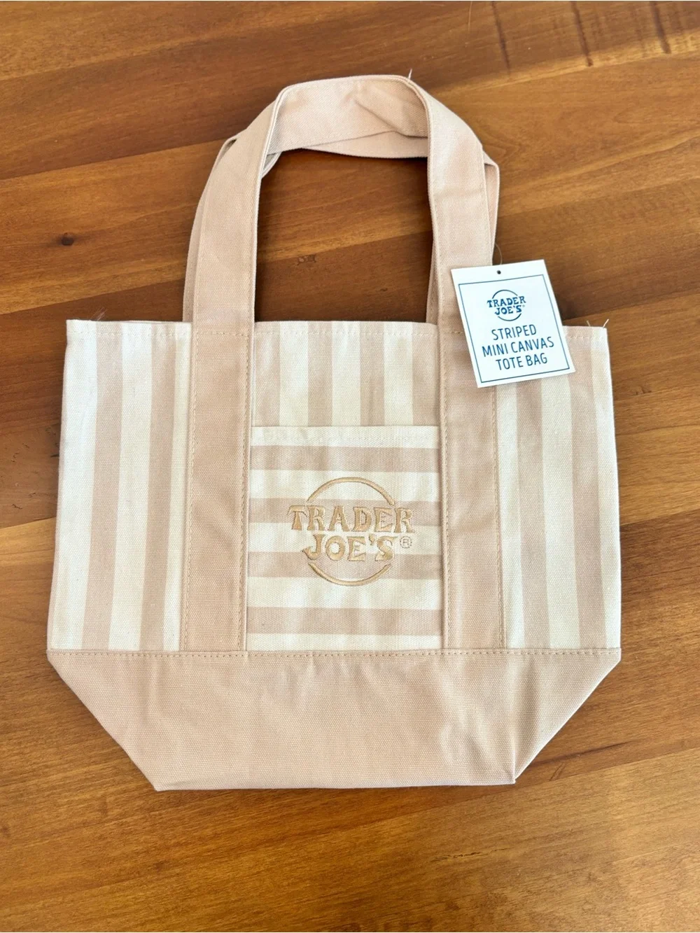 Pastel Stripe Mini Canvas Tote - Pink, Peach, Mint, Blue